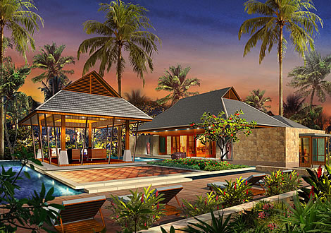 Artist rendering of house template KOH SAMUI from Small Communities & Resorts