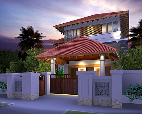 Artist rendering of house template ISTHEINA from Resort Homes Range