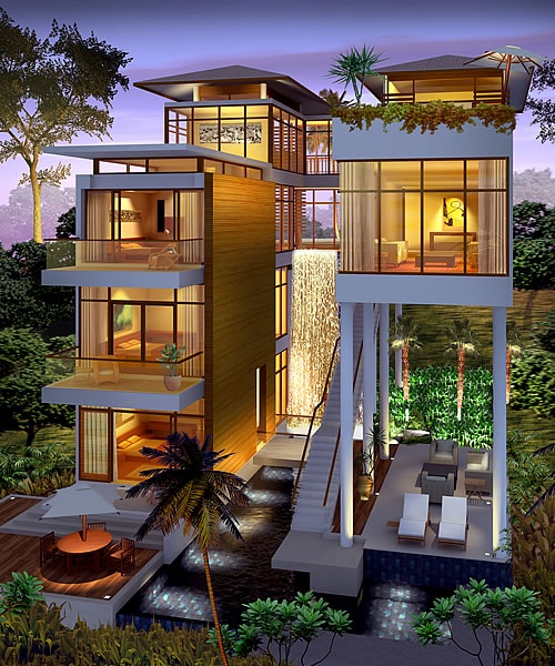 Artist rendering of house template URSHELLIA from Resort Homes Range