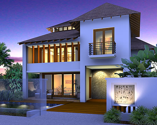 Artist rendering of house template ZYNAETHA from Resort Homes Range